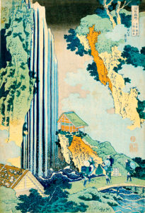 Hokusai's waterfalls ukiyo-e artworks and the art prints for sale ...